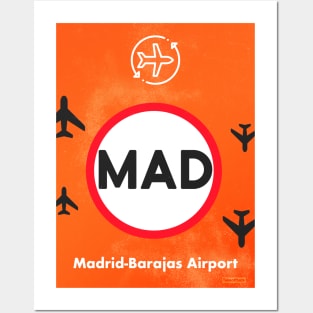 MAD MADRID Airport code Posters and Art